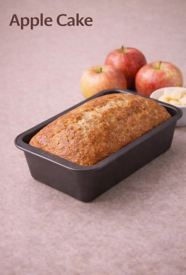 Delicious homemade apple cake slice served on a plate