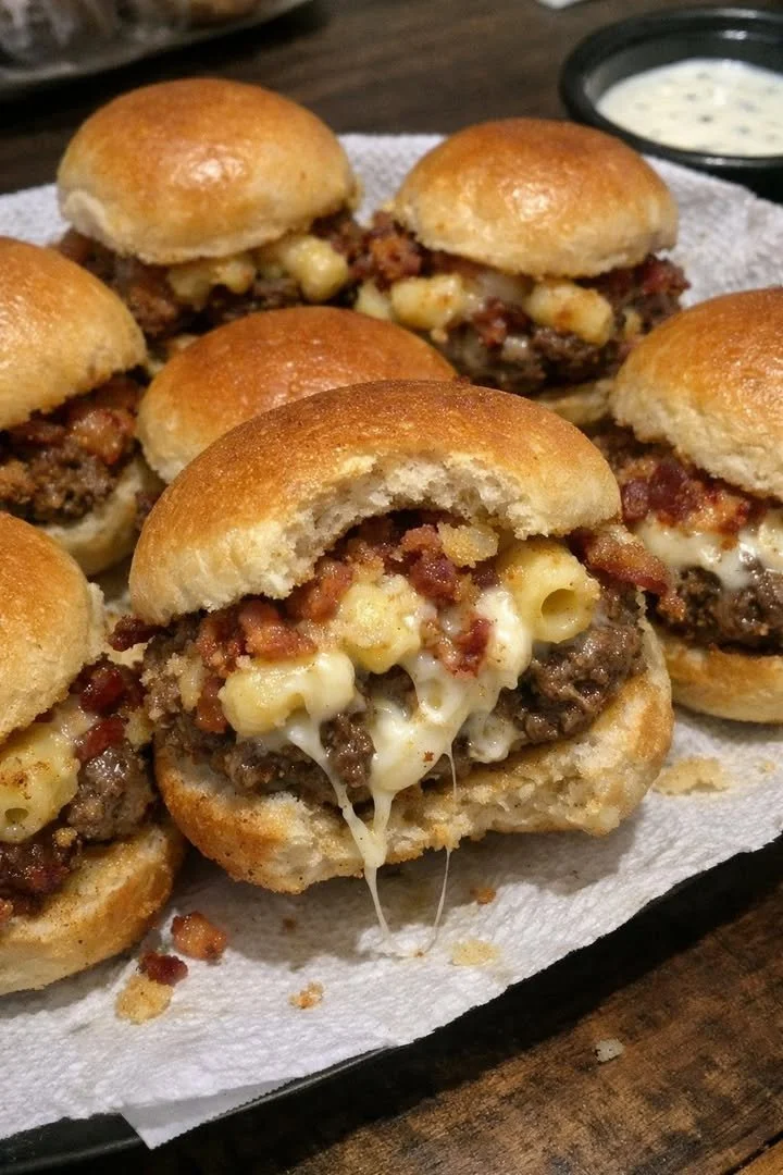 Bacon Ranch Mozzarella Mac Cheeseburger Stuffed Bites