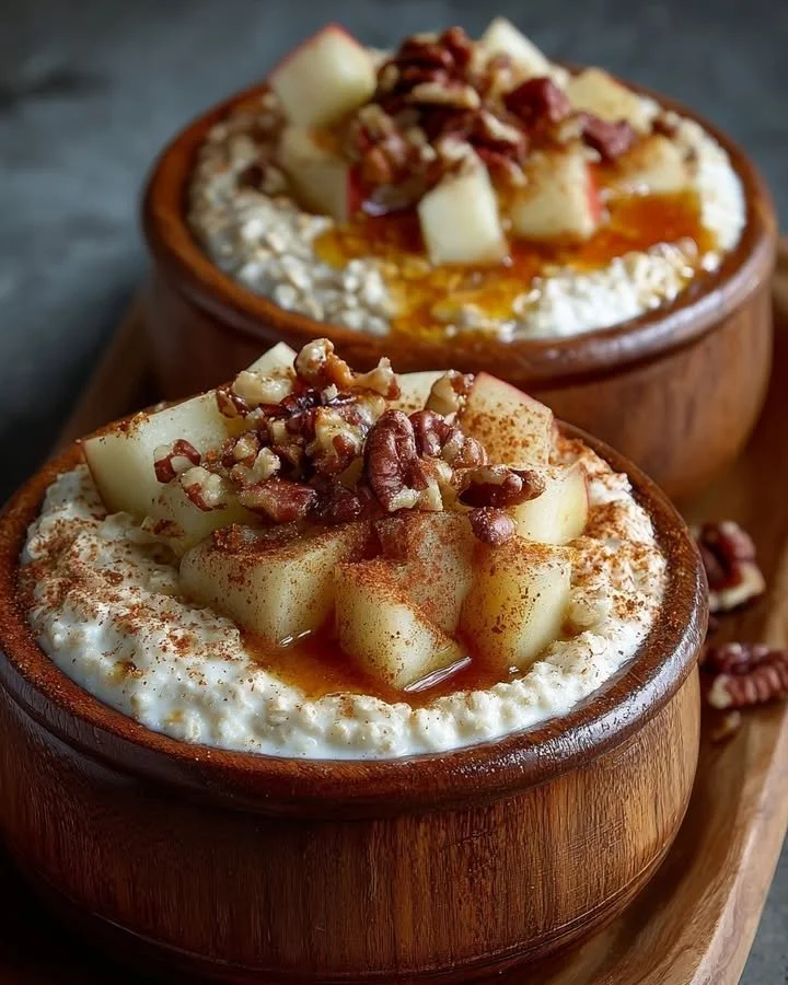 Baked Apple Cinnamon Cottage Cheese Breakfast Bowls