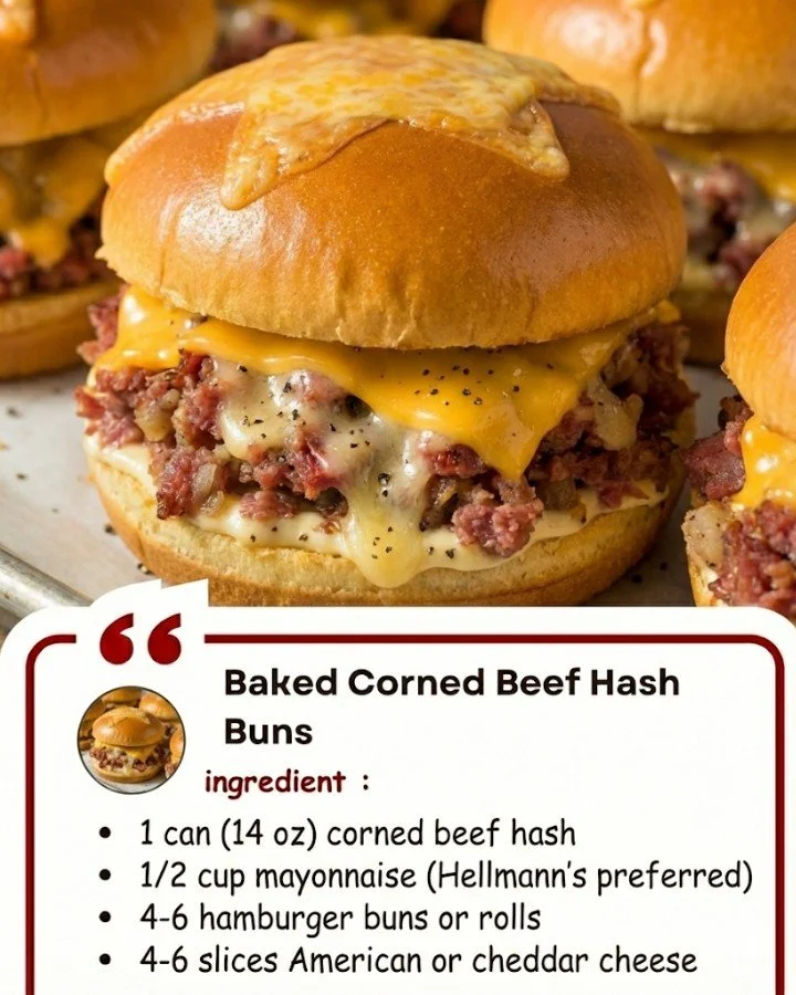 Baked Corned Beef Hash Buns