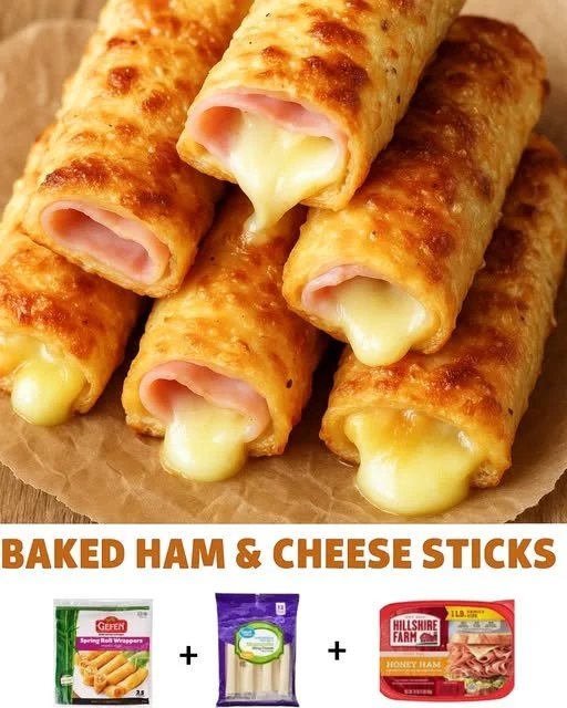 Baked Ham & Cheese Sticks
