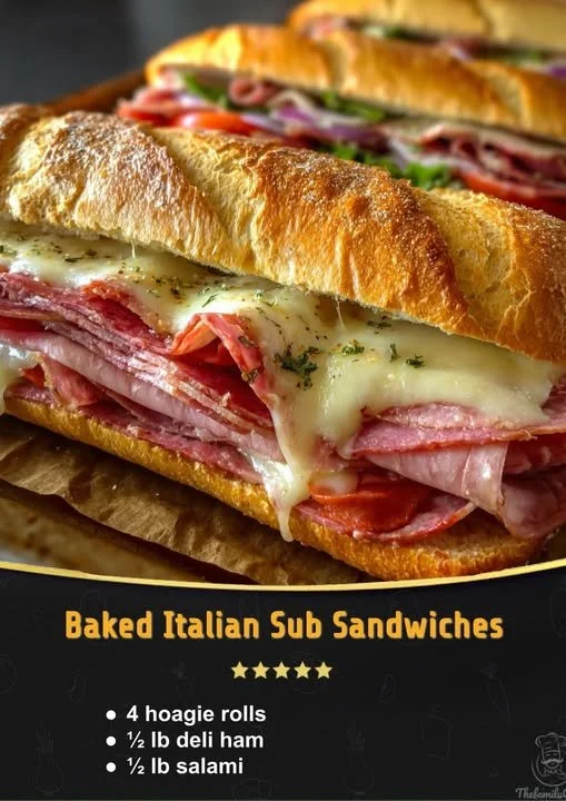 Baked Italian Sub Sandwiches
