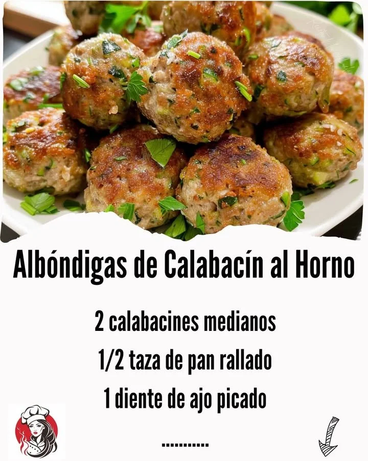 Delicious baked zucchini meatballs served on a plate with a side of marinara sauce.