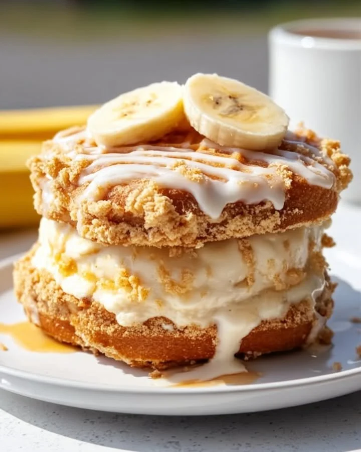 Delicious Banana Bliss Cookie Sandwiches with creamy filling