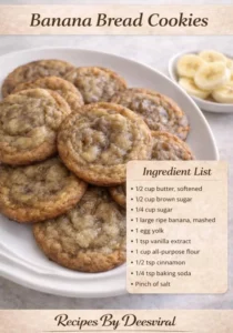 Delicious homemade Banana Bread Cookies on a plate