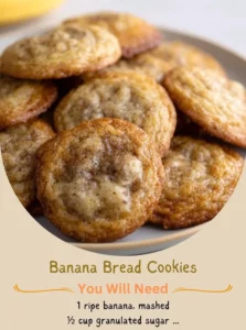 Delicious homemade banana bread cookies fresh out of the oven