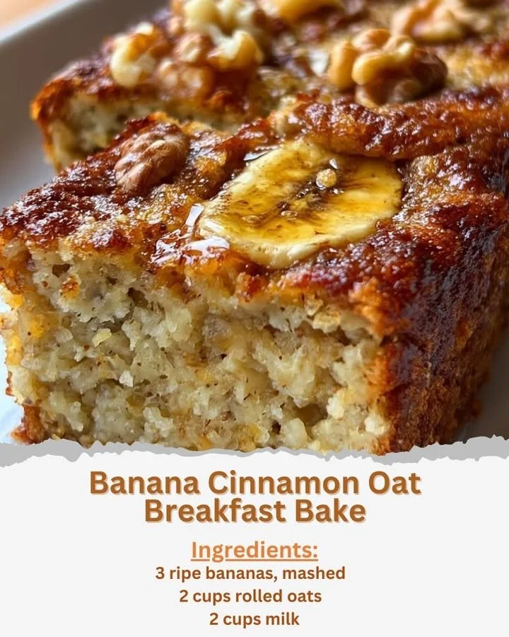 Banana Cinnamon Oat Breakfast Bake