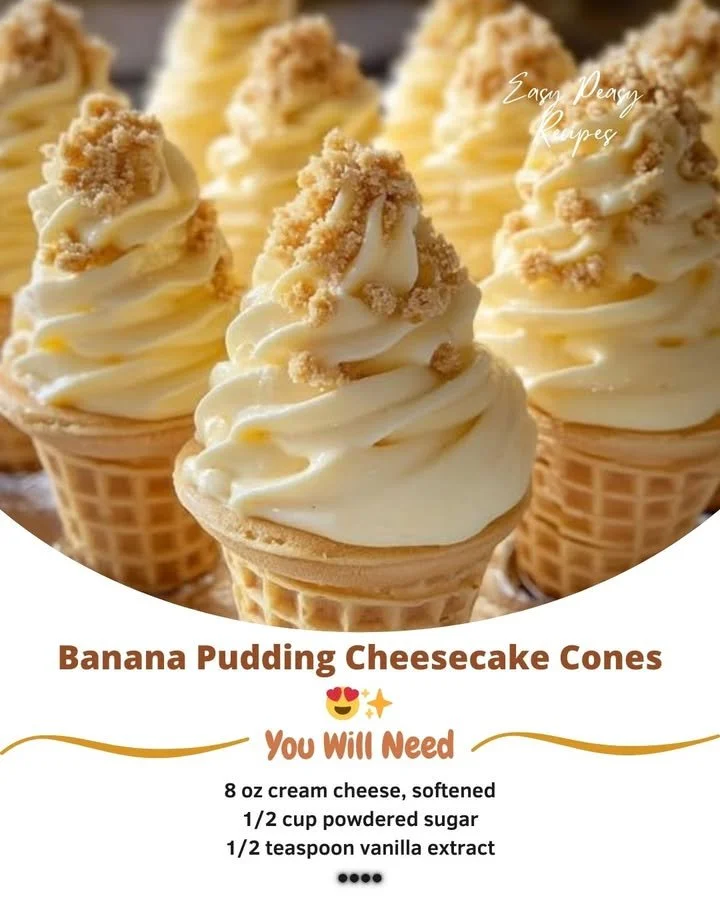 Banana Pudding Cheesecake Cones