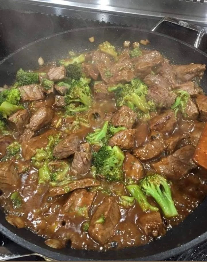 Delicious Beef and Broccoli served on a plate with rice
