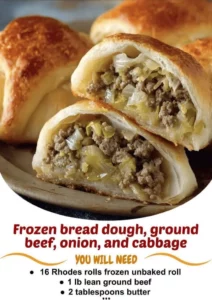 Plate of delicious Beef and Cabbage Rolls garnished with herbs