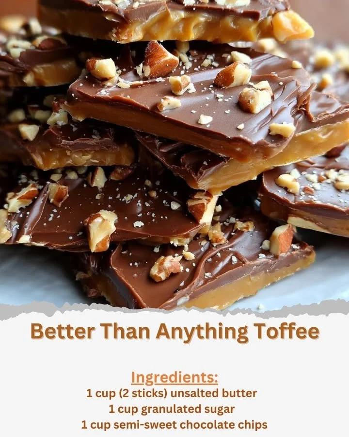 Delicious Better Than Anything Toffee dessert served on a plate