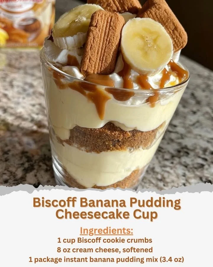 Biscoff Banana Pudding Cheesecake Cup