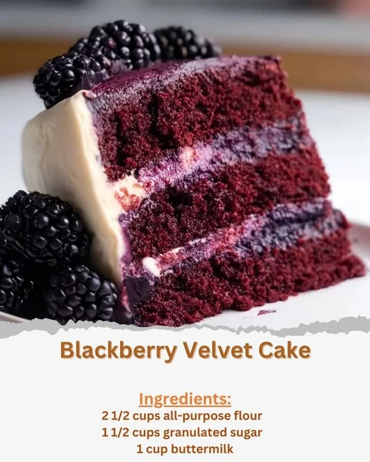 Blackberry Velvet Cake