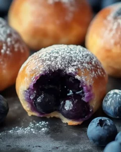 Delicious blueberry pie bombs ready to be enjoyed