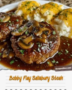Bobby Flay's mouthwatering Salisbury steak served with gravy