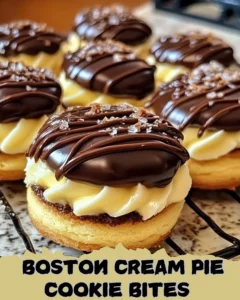 Boston Cream Pie Cookie Bites - delicious bite-sized treats inspired by the classic dessert.