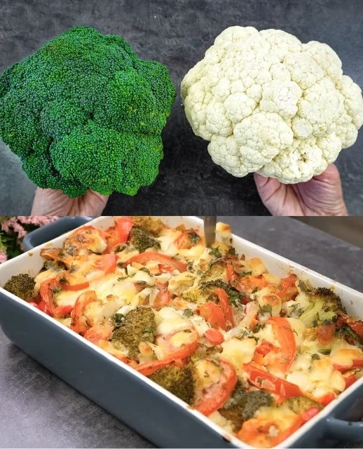 Broccoli and Cauliflower Bake