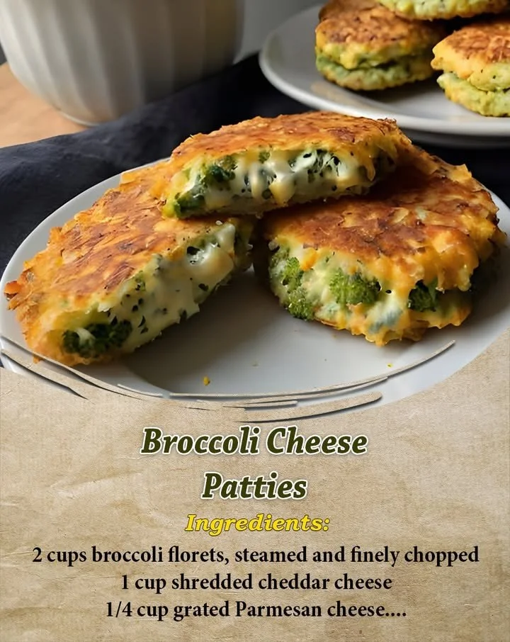 Deliciously crispy broccoli cheese patties served on a plate.