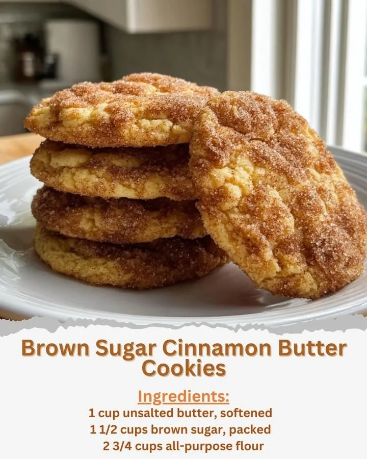 Freshly baked brown sugar cinnamon butter cookies on a cooling rack