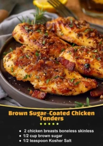 Brown Sugar-Coated Chicken Tenders recipe with crispy coating and juicy chicken
