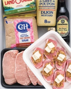 Delicious brown sugar pork chops served on a plate