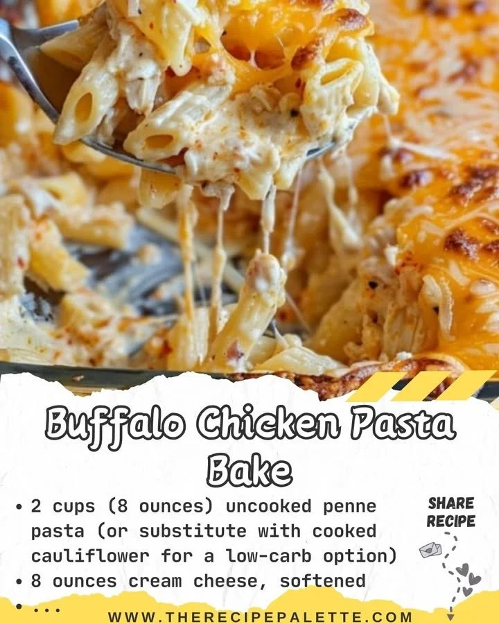 Buffalo Chicken Pasta Bake