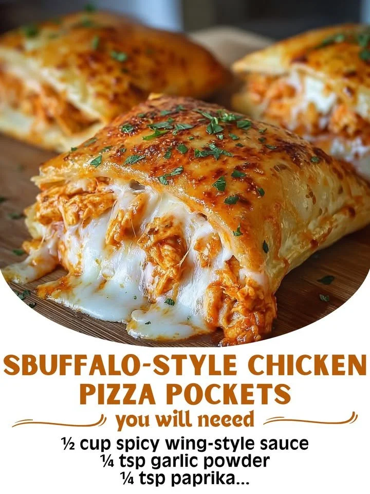 Buffalo-Style Chicken Pizza Pockets