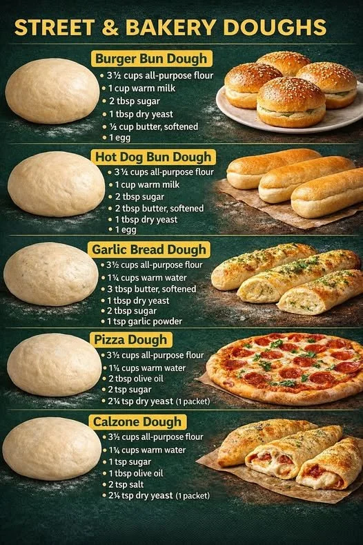 Homemade burger bun dough preparation process