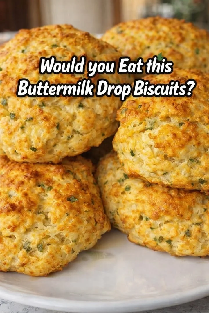 Freshly baked buttermilk drop biscuits on a cooling rack.