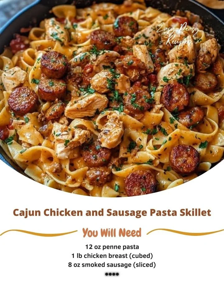 Cajun Chicken and Sausage Pasta Skillet