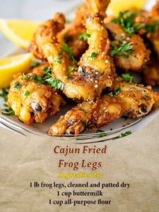 Delicious Cajun Fried Frog Legs served on a plate