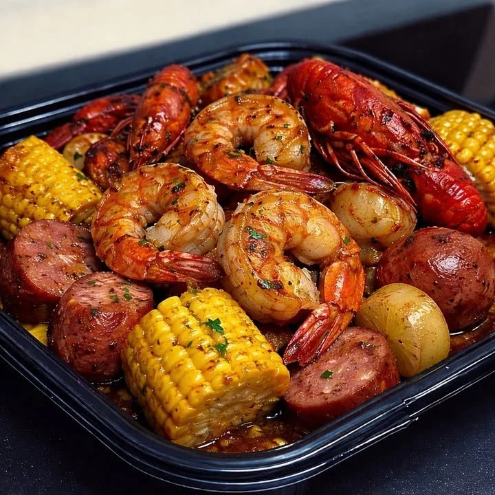 Cajun Shrimp Boil in Garlic Butter Sauce