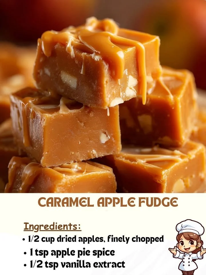 Delicious Caramel Apple Fudge dessert ready to enjoy