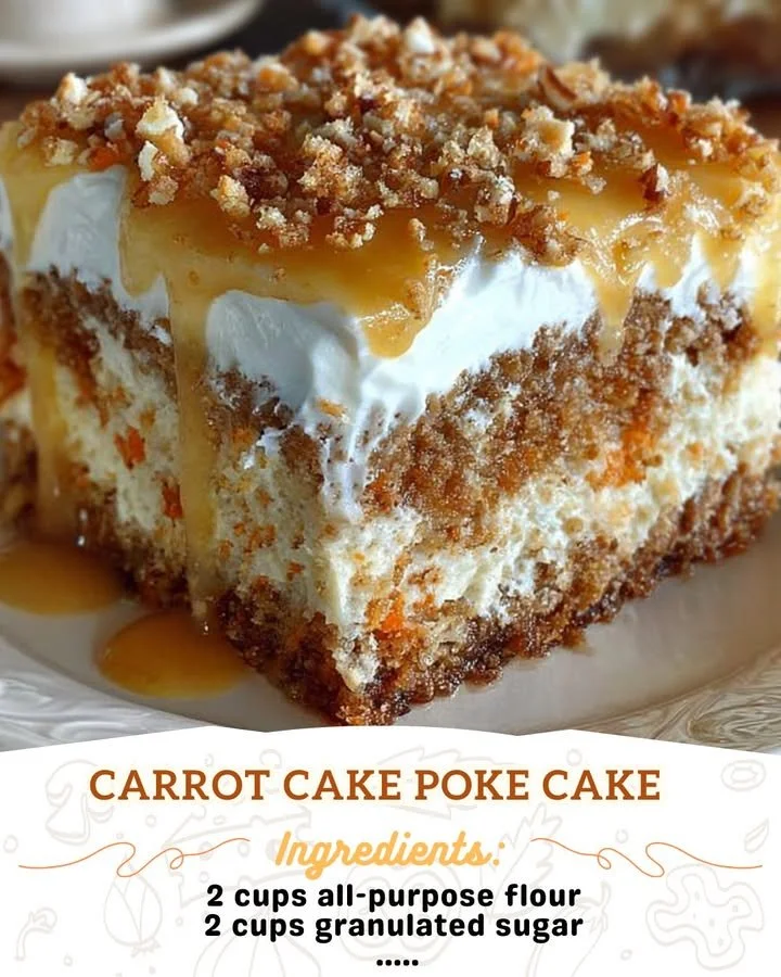 Carrot Cake Poke Cake