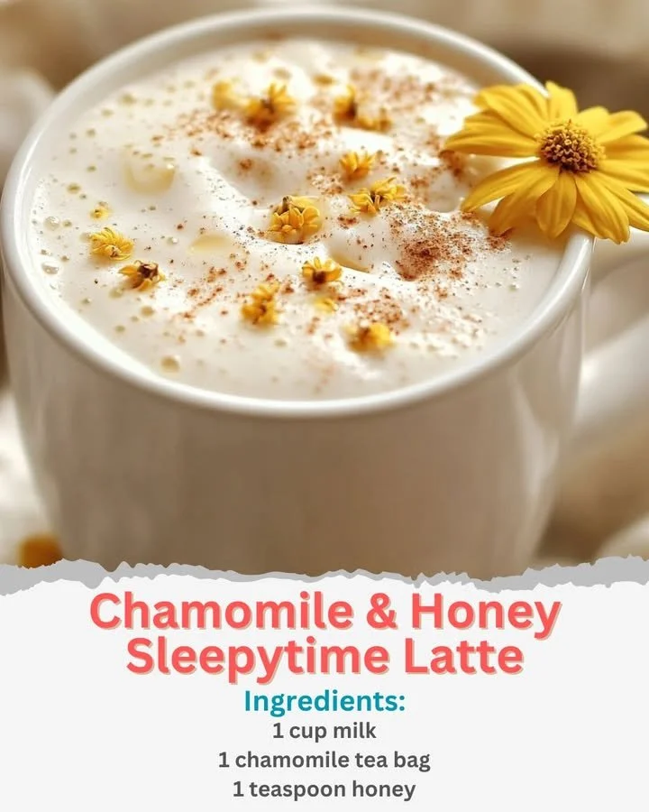 Chamomile and honey Sleepytime Latte to promote relaxation and better sleep