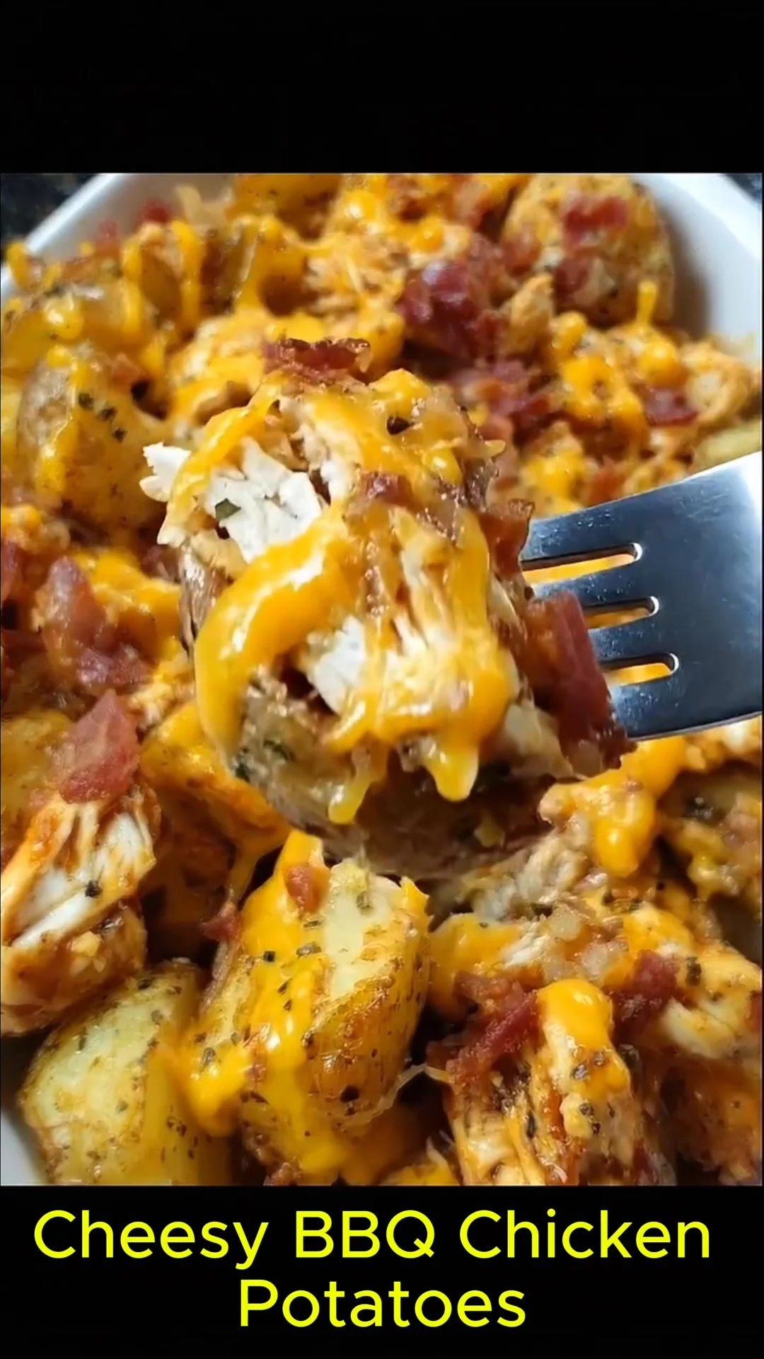 Cheesy BBQ Chicken Potatoes