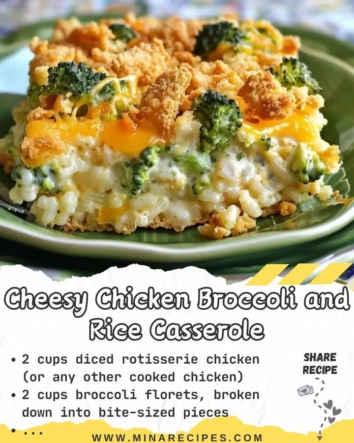 Cheesy Chicken Broccoli and Rice Casserole