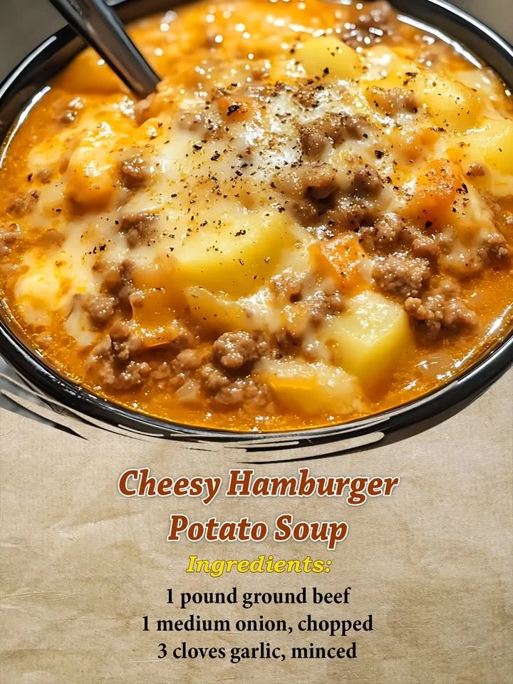 Cheesy Hamburger Potato Soup