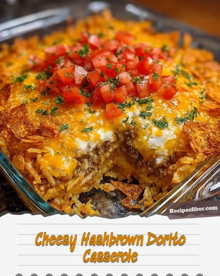 Cheesy Hashbrown Dorito Casserole