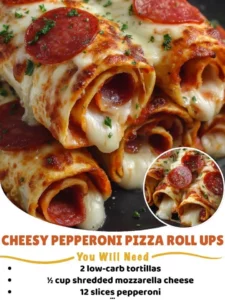 Cheesy pepperoni pizza roll ups appetizer recipe