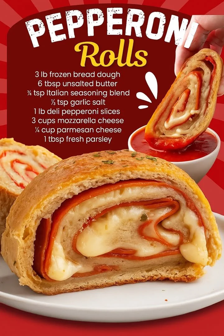 Cheesy Pepperoni Rolls