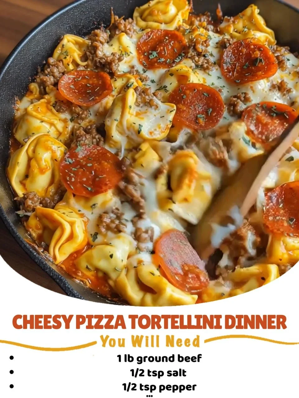 Cheesy Pizza Tortellini Dinner