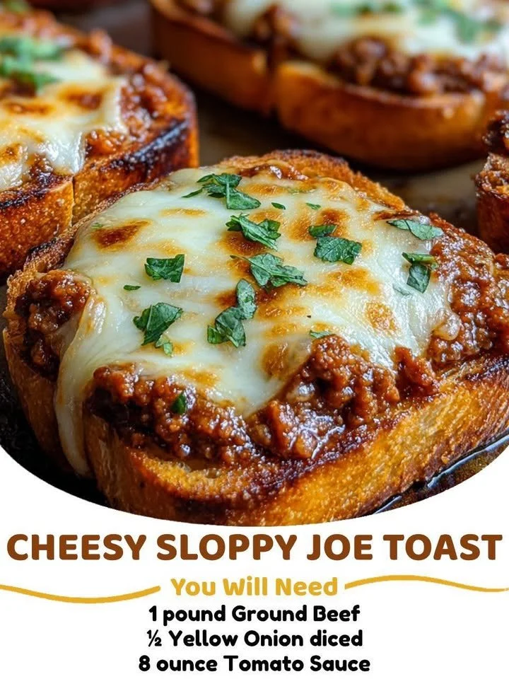 Cheesy Sloppy Joe Toast
