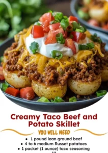 Cheesy taco potatoes served in a bowl, topped with cheese and salsa