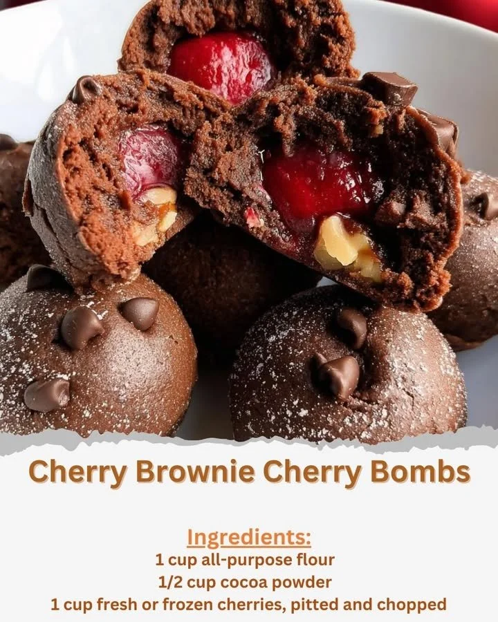 Cherry Brownie Cherry Bombs
