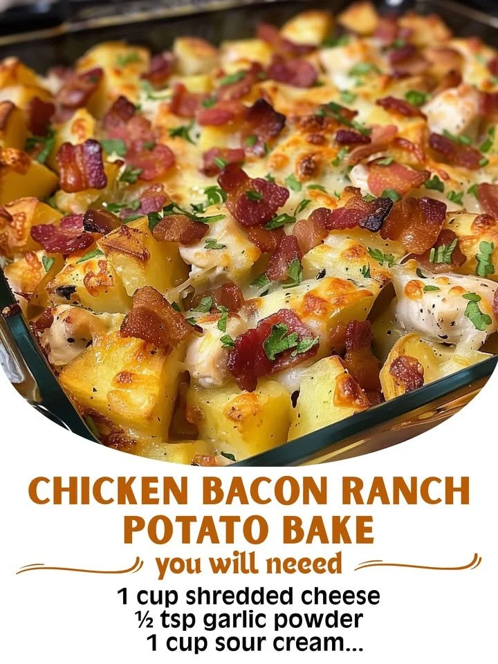 Chicken Bacon Ranch Potato Bake