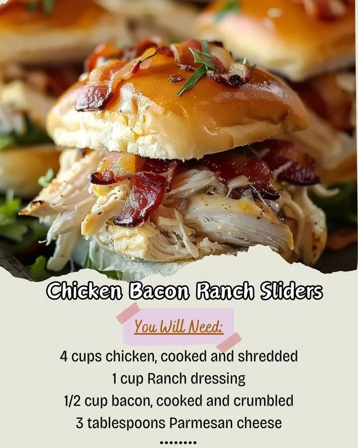 Chicken Bacon Ranch Sliders served on a platter with toppings