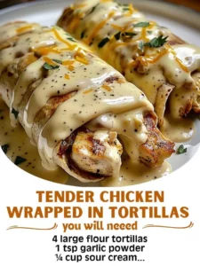 Delicious Chicken Cheese Tortilla Wraps served on a plate