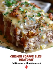 Chicken Cordon Bleu Meatloaf served with sides