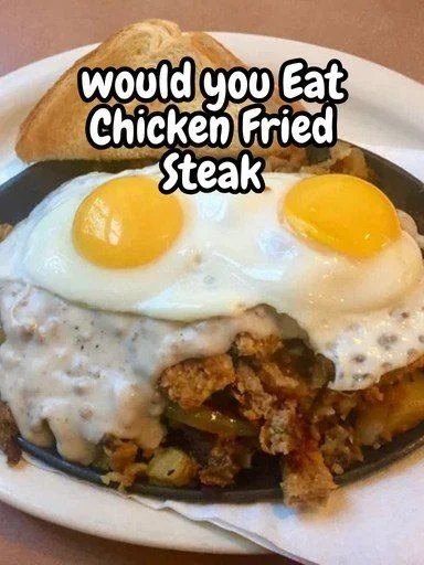 Delicious Chicken Fried Steak served with gravy and sides